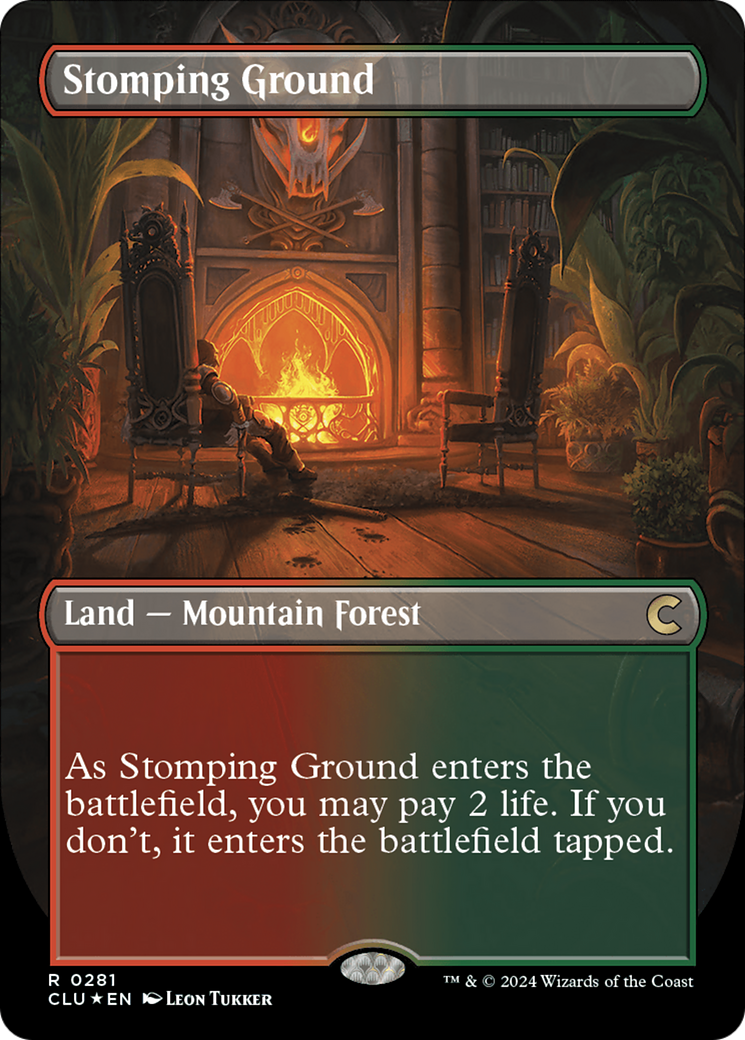 Stomping Ground (Borderless) [Ravnica: Clue Edition] | The Time Vault CA