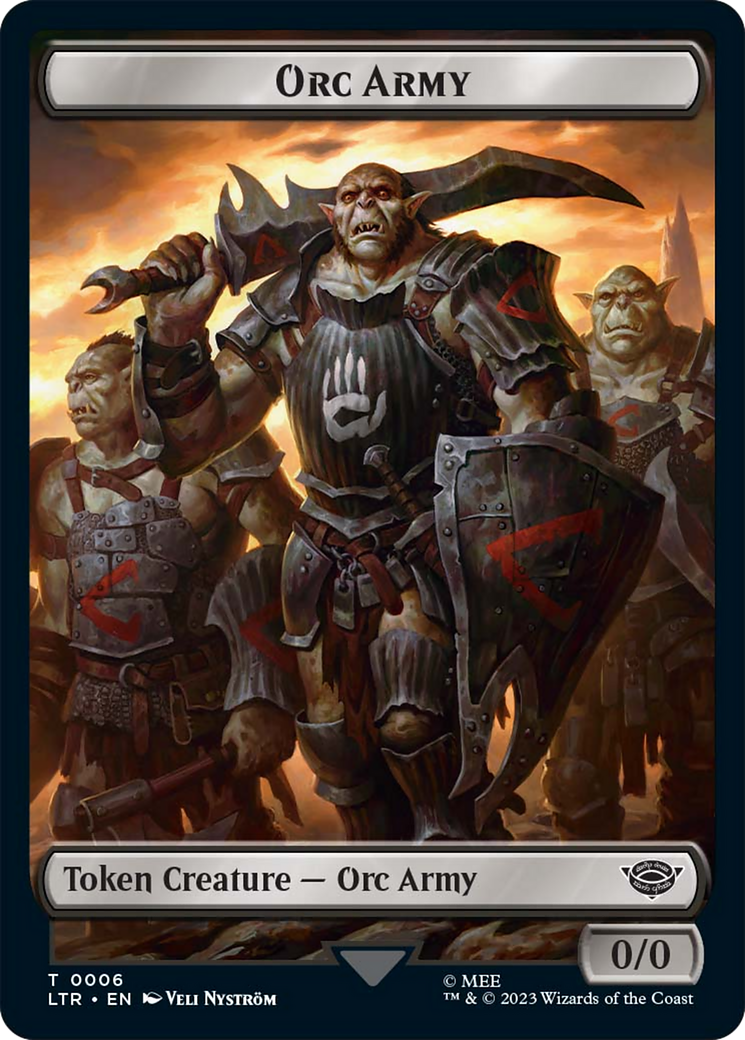 Orc Army (06) // Orc Army (05) Double-Sided Token [The Lord of the Rings: Tales of Middle-Earth Tokens] | The Time Vault CA