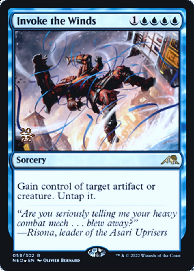 Invoke the Winds [Kamigawa: Neon Dynasty Prerelease Promos] | The Time Vault CA