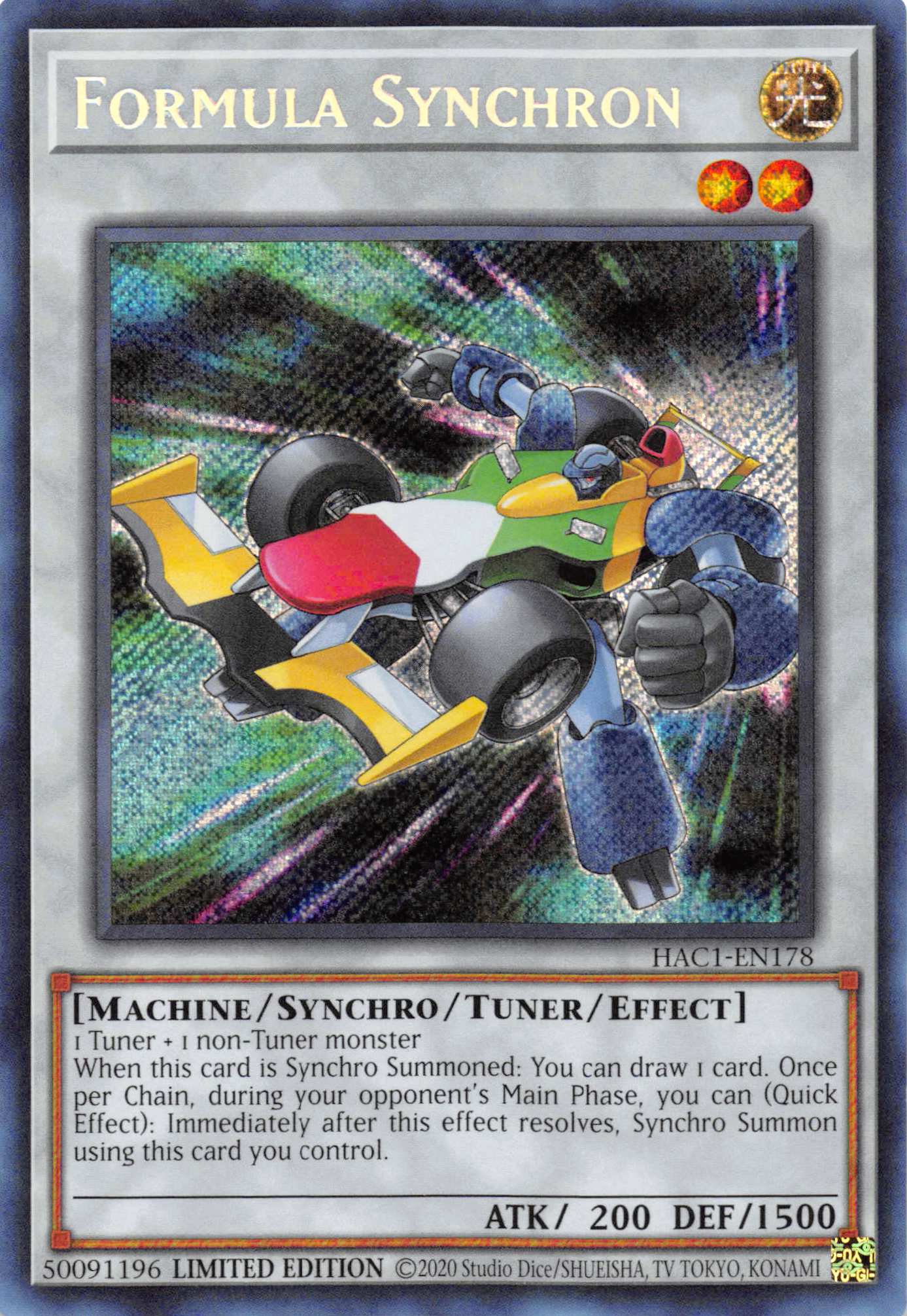 Formula Synchron [HAC1-EN178] Secret Rare | The Time Vault CA