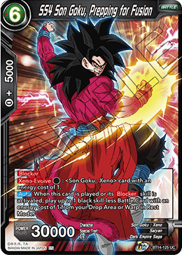 SS4 Son Goku, Prepping for Fusion (BT14-125) [Cross Spirits] | The Time Vault CA