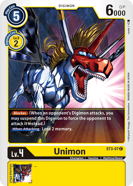 Unimon [ST3-07] [Starter Deck: Heaven's Yellow] | The Time Vault CA