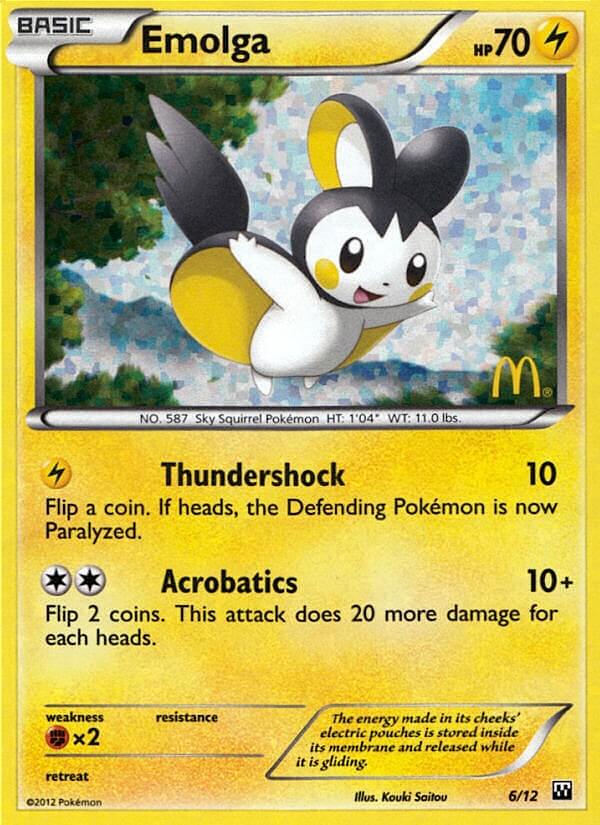 Emolga (6/12) [McDonald's Promos: 2012 Collection] | The Time Vault CA