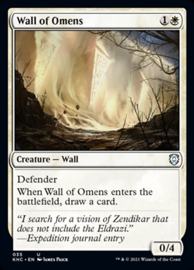 Wall of Omens [Kaldheim Commander] | The Time Vault CA