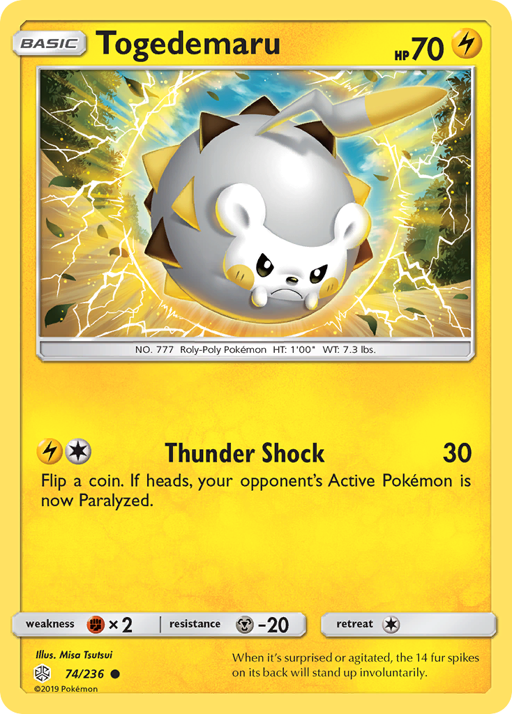 Togedemaru (74/236) [Sun & Moon: Cosmic Eclipse] | The Time Vault CA