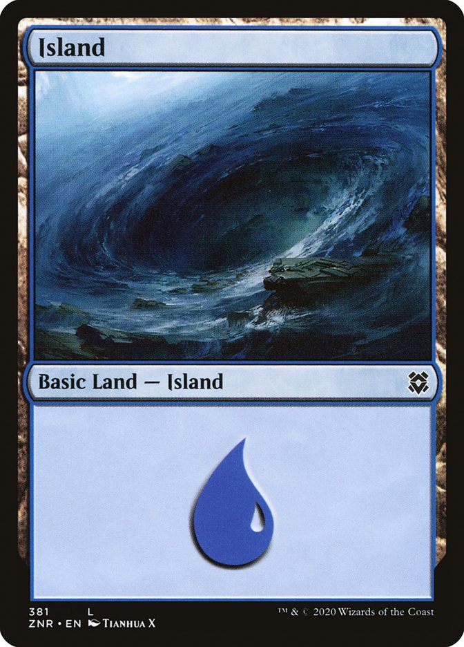 Island (381) [Zendikar Rising] | The Time Vault CA