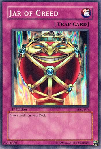 Jar of Greed [LON-047] Super Rare | The Time Vault CA