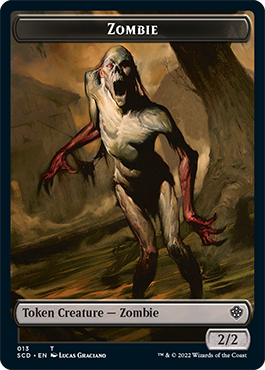 Zombie // Zombie Knight Double-Sided Token [Starter Commander Decks] | The Time Vault CA