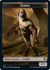 Zombie // Zombie Knight Double-Sided Token [Starter Commander Decks] | The Time Vault CA