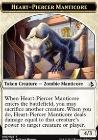 Heart-Piercer Manticore // Warrior Token [Amonkhet Tokens] | The Time Vault CA