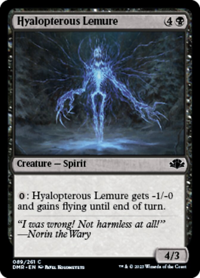 Hyalopterous Lemure [Dominaria Remastered] | The Time Vault CA