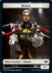 Human (001) // Vampire (007) Double-sided Token [Innistrad: Crimson Vow Tokens] | The Time Vault CA
