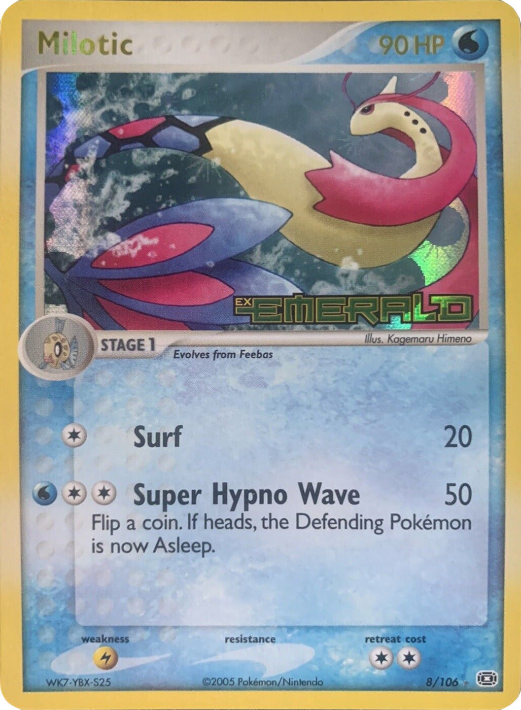 Milotic (8/106) (Stamped) [EX: Emerald] | The Time Vault CA