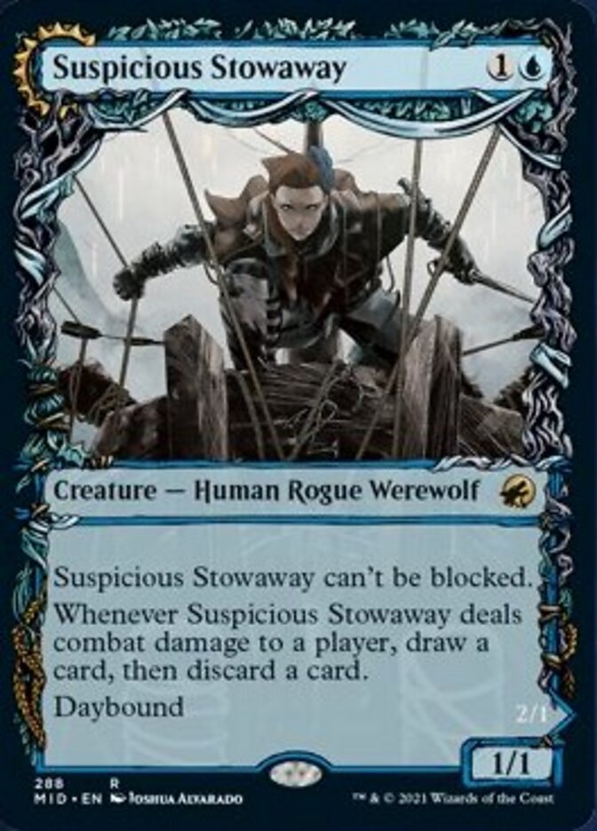 Suspicious Stowaway // Seafaring Werewolf (Showcase Equinox) [Innistrad: Midnight Hunt] | The Time Vault CA