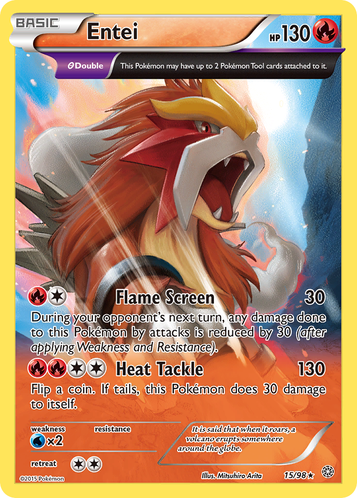 Entei (15/98) [XY: Ancient Origins] | The Time Vault CA