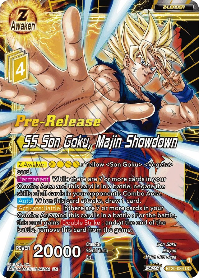 SS Son Goku, Majin Showdown (BT20-086) [Power Absorbed Prerelease Promos] | The Time Vault CA
