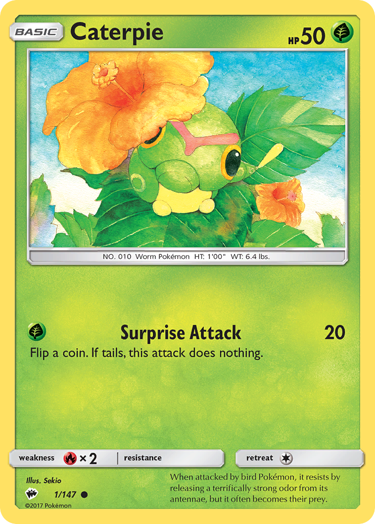 Caterpie (1/147) [Sun & Moon: Burning Shadows] | The Time Vault CA