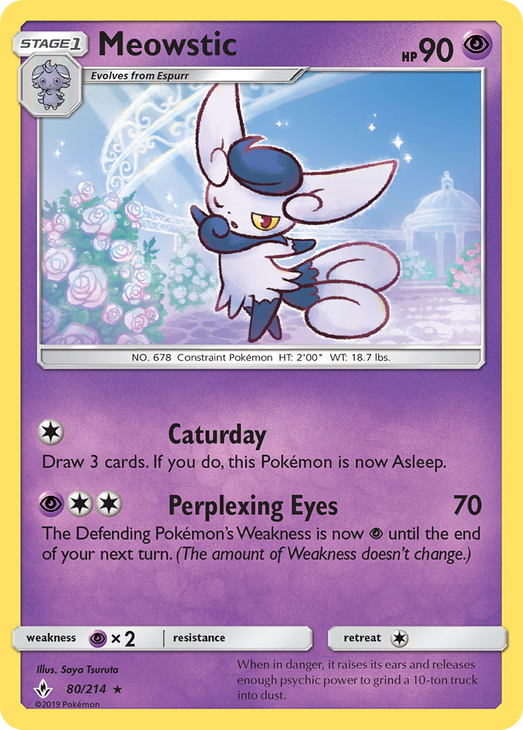 Meowstic (80/214) [Sun & Moon: Unbroken Bonds] | The Time Vault CA
