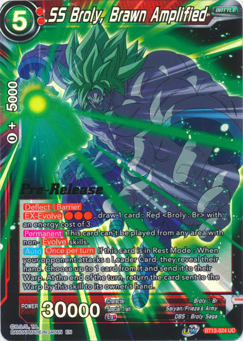 SS Broly, Brawn Amplified (BT13-024) [Supreme Rivalry Prerelease Promos] | The Time Vault CA