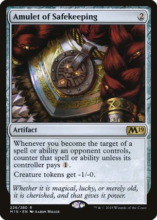 Amulet of Safekeeping [Core Set 2019] | The Time Vault CA