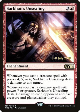 Sarkhan's Unsealing [Core Set 2019 Promos] | The Time Vault CA