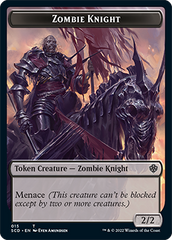 Zombie // Zombie Knight Double-Sided Token [Starter Commander Decks] | The Time Vault CA