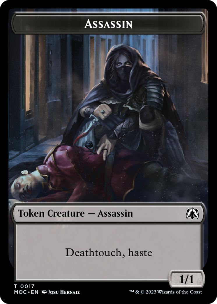 Assassin // Knight (10) Double-Sided Token [March of the Machine Commander Tokens] | The Time Vault CA