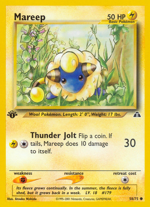 Mareep (58/75) [Neo Discovery 1st Edition] | The Time Vault CA