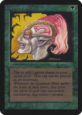 Llanowar Elves [Limited Edition Alpha] | The Time Vault CA