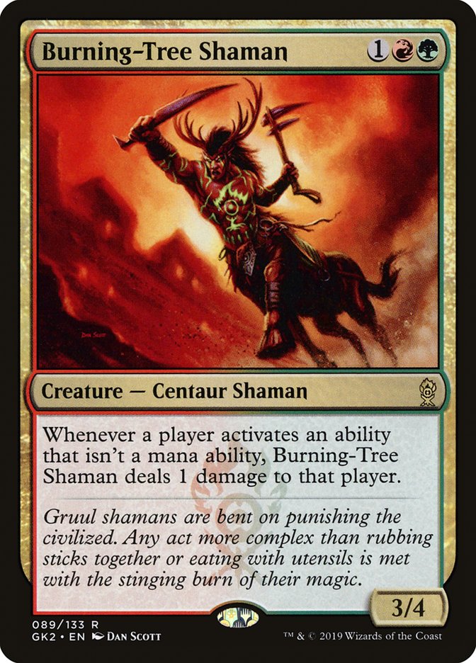 Burning-Tree Shaman [Ravnica Allegiance Guild Kit] | The Time Vault CA