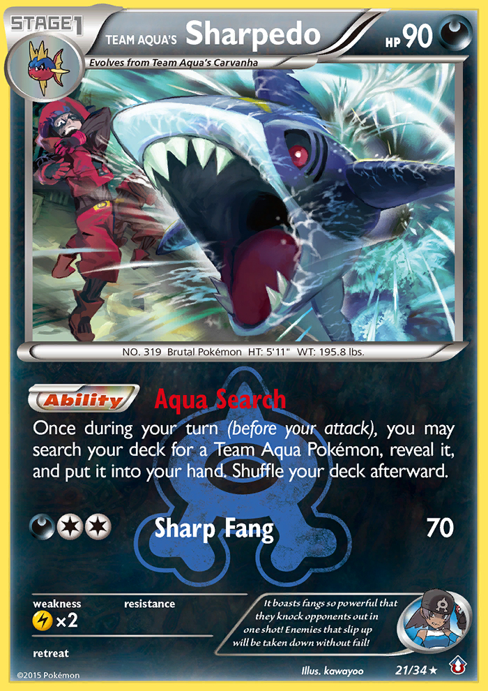 Team Aqua's Sharpedo (21/34) [XY: Double Crisis] | The Time Vault CA