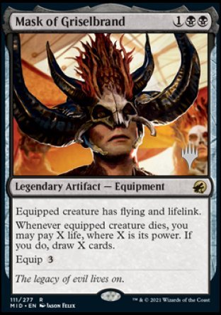 Mask of Griselbrand (Promo Pack) [Innistrad: Midnight Hunt Promos] | The Time Vault CA