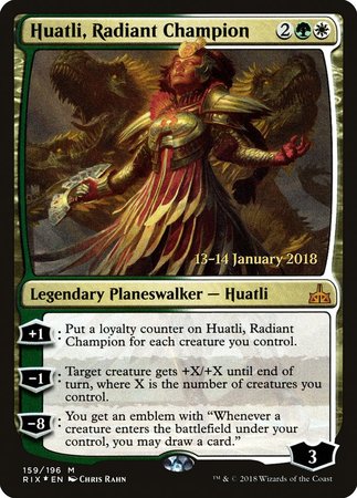 Huatli, Radiant Champion [Rivals of Ixalan Promos] | The Time Vault CA