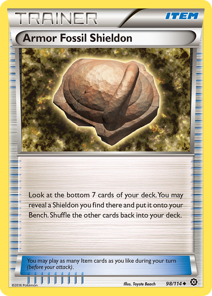 Armor Fossil Shieldon (98/114) [XY: Steam Siege] | The Time Vault CA
