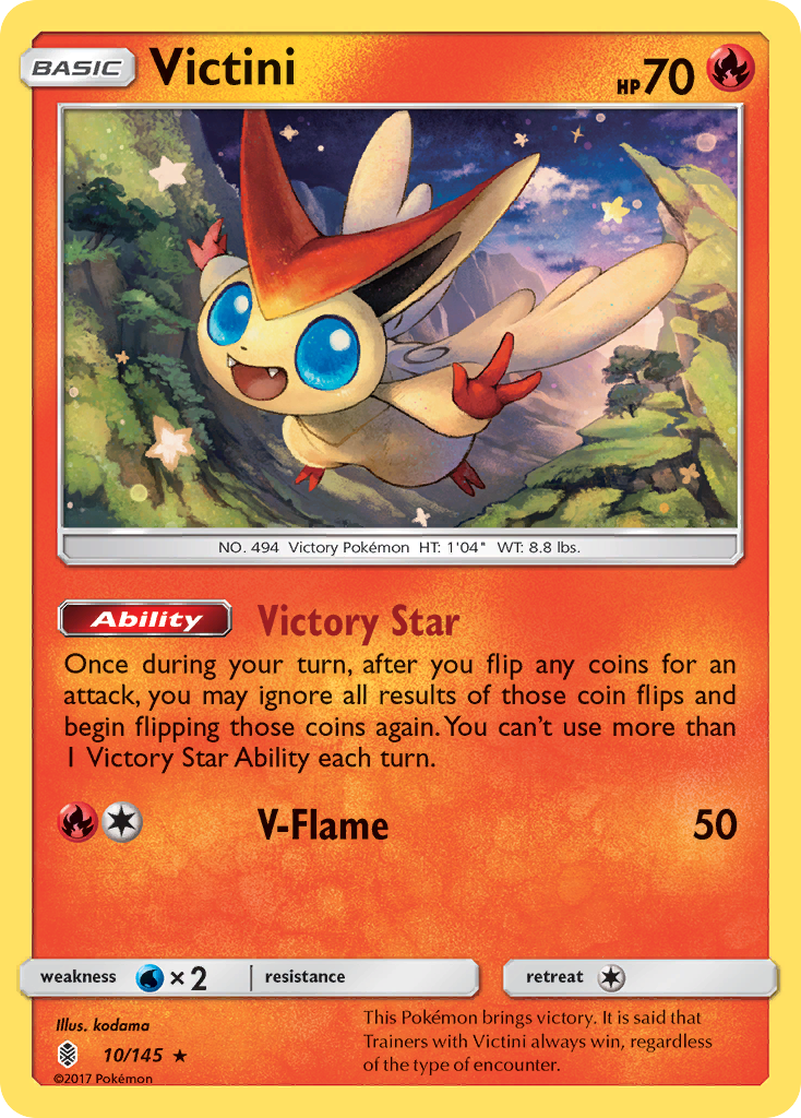 Victini (10/145) [Sun & Moon: Guardians Rising] | The Time Vault CA