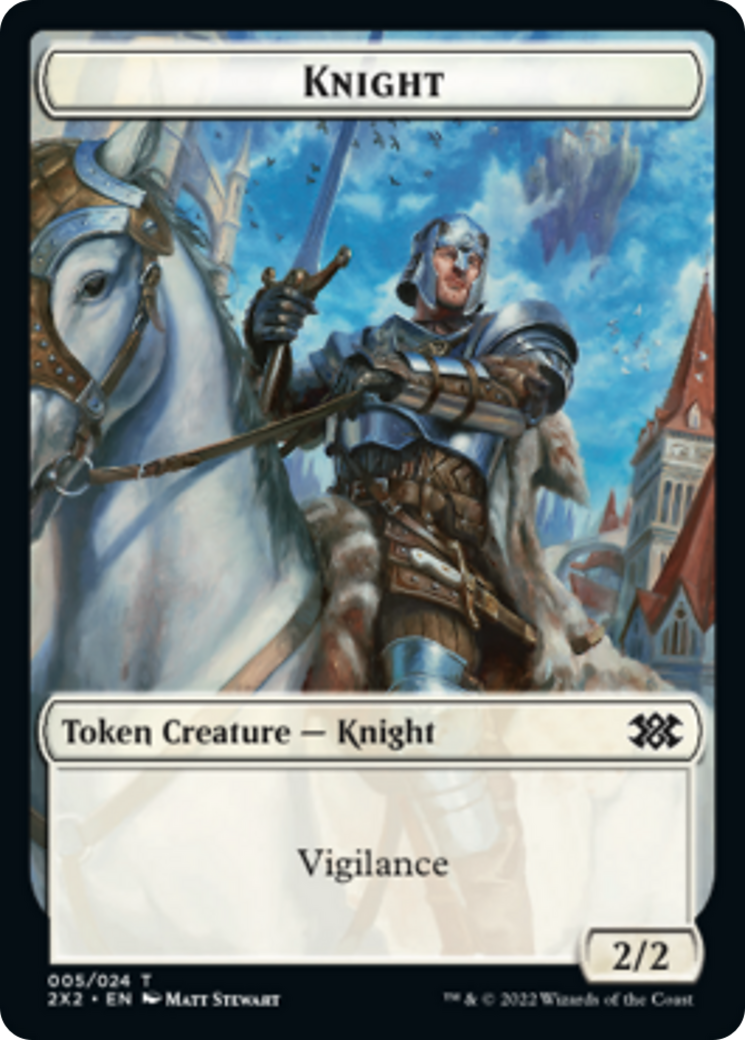 Egg // Knight Double-sided Token [Double Masters 2022 Tokens] | The Time Vault CA