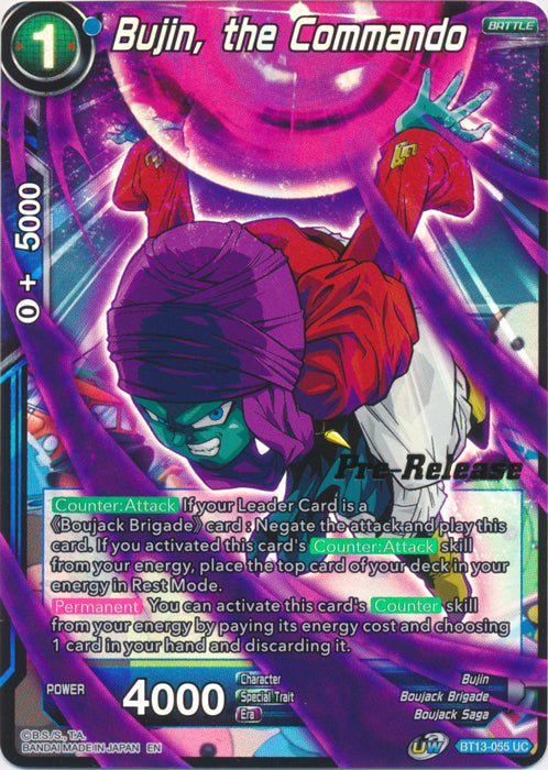 Bujin, the Commando (BT13-055) [Supreme Rivalry Prerelease Promos] | The Time Vault CA