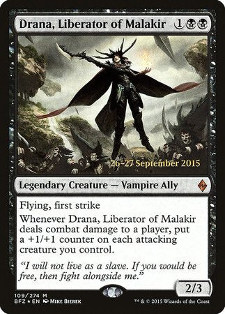 Drana, Liberator of Malakir [Battle for Zendikar Promos] | The Time Vault CA