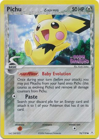 Pichu (76/110) (Delta Species) (Stamped) [EX: Holon Phantoms] | The Time Vault CA