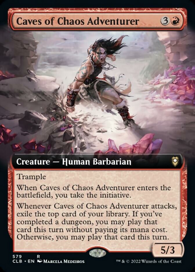 Caves of Chaos Adventurer (Extended Art) [Commander Legends: Battle for Baldur's Gate] | The Time Vault CA
