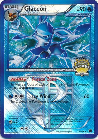 Glaceon (23/116) (City Championship Promo) [Black & White: Plasma Freeze] | The Time Vault CA