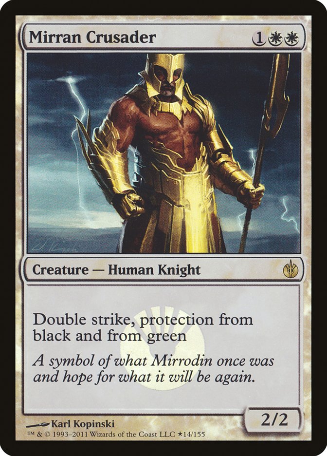 Mirran Crusader (Buy-A-Box) [Mirrodin Besieged Promos] | The Time Vault CA