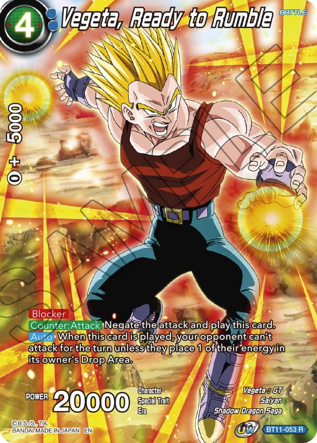 Vegeta, Ready to Rumble (BT11-053) [Theme Selection: History of Vegeta] | The Time Vault CA