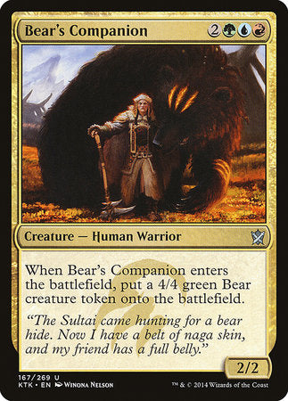 Bear's Companion [Khans of Tarkir] | The Time Vault CA