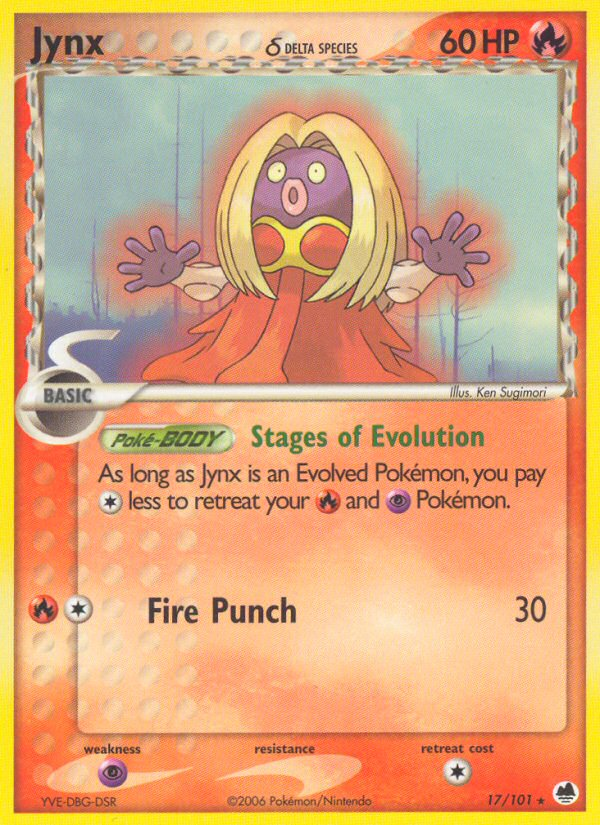 Jynx (17/101) (Delta Species) [EX: Dragon Frontiers] | The Time Vault CA