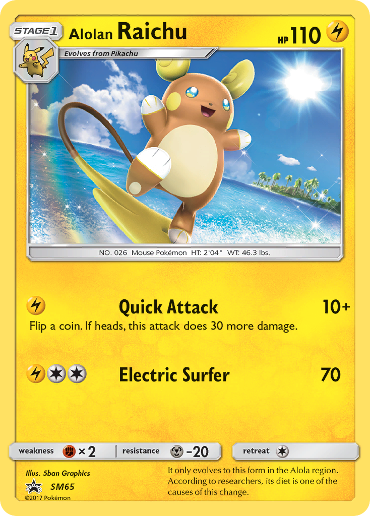 Alolan Raichu (SM65) [Sun & Moon: Black Star Promos] | The Time Vault CA