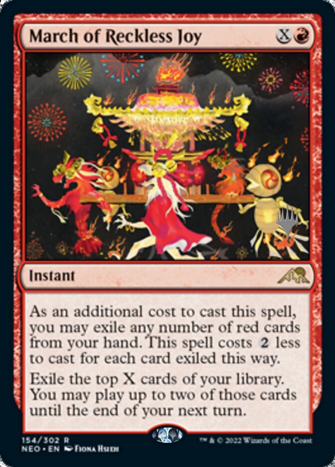 March of Reckless Joy (Promo Pack) [Kamigawa: Neon Dynasty Promos] | The Time Vault CA