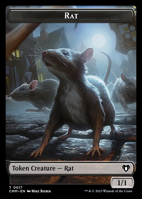 City's Blessing // Rat Double-Sided Token [Commander Masters Tokens] | The Time Vault CA