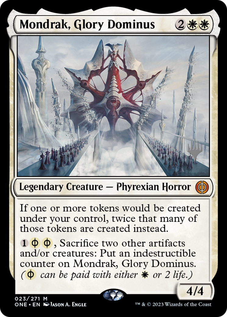 Mondrak, Glory Dominus (Promo Pack) [Phyrexia: All Will Be One Promos] | The Time Vault CA