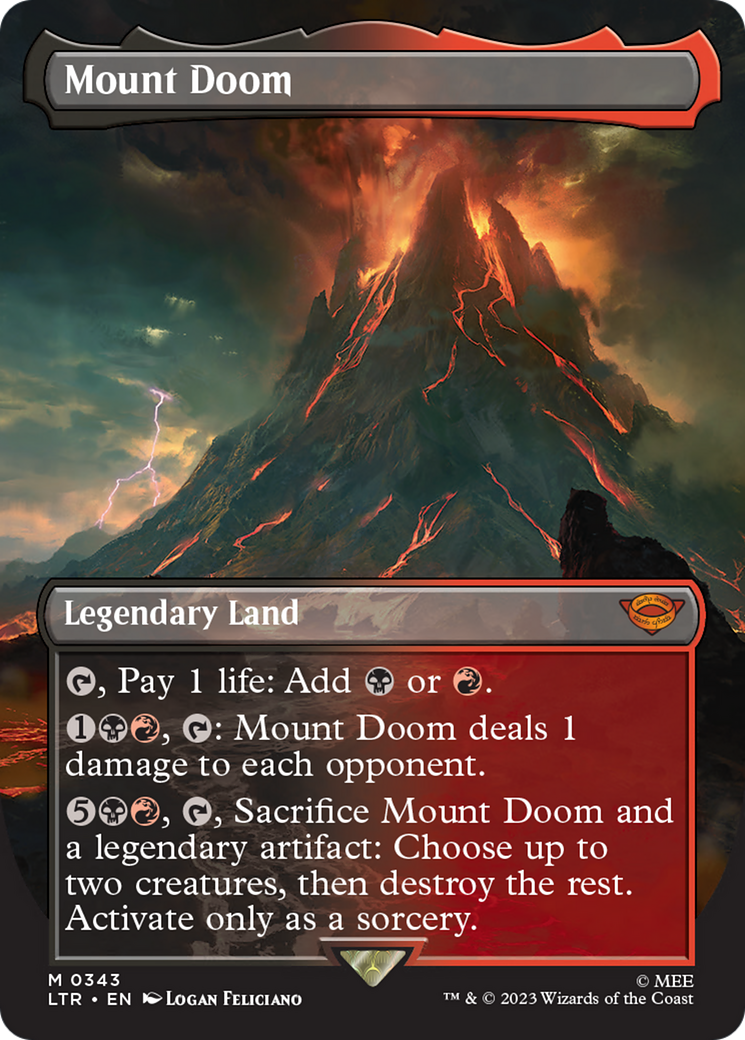 Mount Doom (Borderless Alternate Art) [The Lord of the Rings: Tales of Middle-Earth] | The Time Vault CA